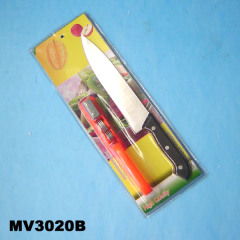 PLASTIC Handle SHARPENER and CHEF KNIFE