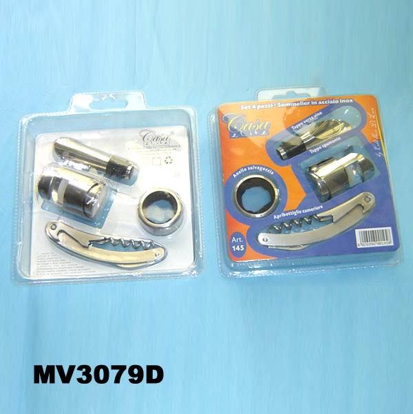 4PCS WINE SETNIKEL PLATE TAP