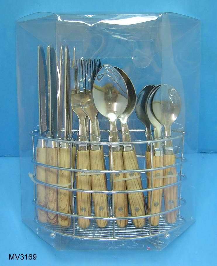24PCS CUTLERY SET with Stand in PVC BOX