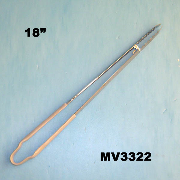 18in SS FOOD TONG PVC GRIP WHEEL CARD