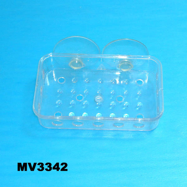 PLASTIC SOAP RACK TC with 2PCS CUP SUCTION