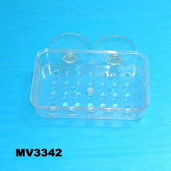PLASTIC SOAP RACK TC with 2PCS CUP SUCTION