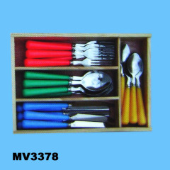 24PCS CUTLERY SET in WOODEN BOX