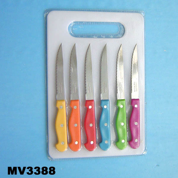 7PCS KITCHEN TOOLS Orange Light Blue Pink