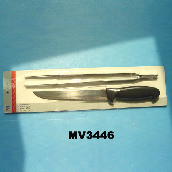 7in MEAT KNIFE with 12.5in SS FOOD TONG