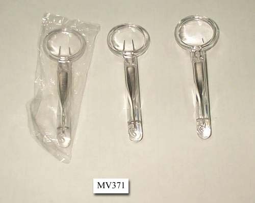 METAL TWEEZER with PLASTIC MAGNIFYING GLASS