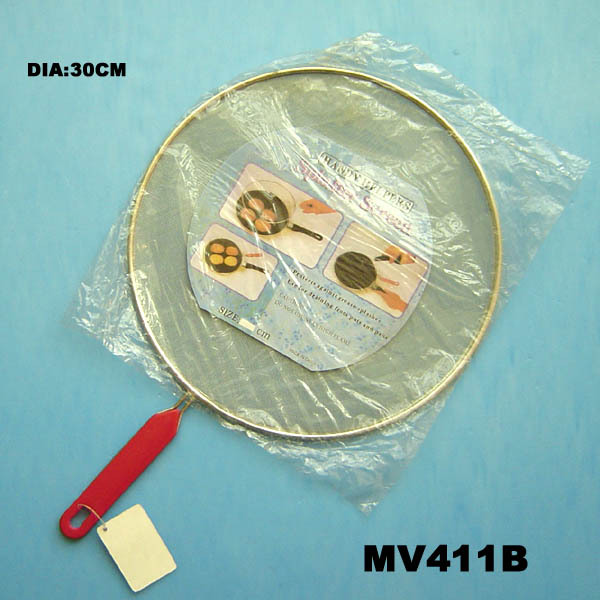 30CM SPLATTER SCREEN with plastic Handle tag card