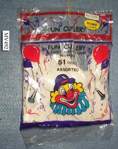 51PCS PLASTIC CUTLERY in PVC BAG