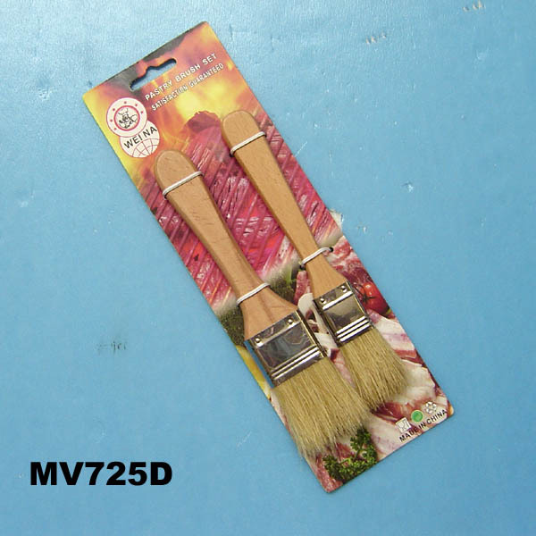 2PCS BRUSH with WOODEN Handle style 2