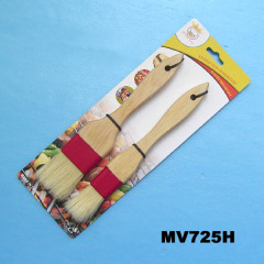 2PCS OIL BRUSH with WOODEN Handle style 2