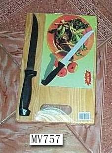 CUTTING BOARD with 8in KNIFE