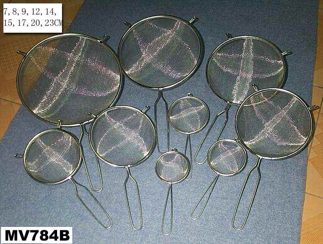 9PCS ZINC PLATING STRAINER with WIRE Handle