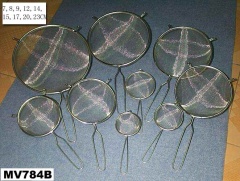 9PCS ZINC PLATING STRAINER with WIRE Handle