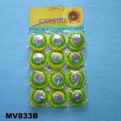 12PCS SS SCOURER IN PP BAG with HANG CARD