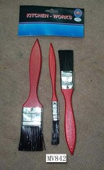 3PCS PAINT BRUSH in PVC BAG with HANG CART