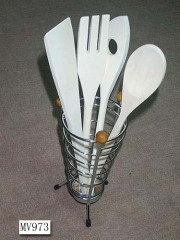 4PCS WOODEN KITCHEN TOOL with HOLDER