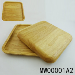 SQUARE OAK PLATE SERVING DISHES