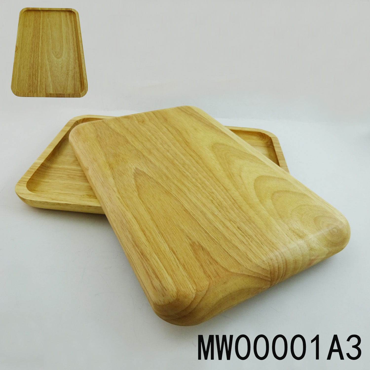 RECTANGLE OAK PLATE SERVING DISHES