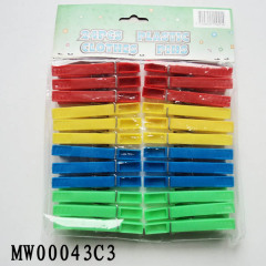 24PCS PLASTIC CLOTHES PEGS with PE SHRINK style 9