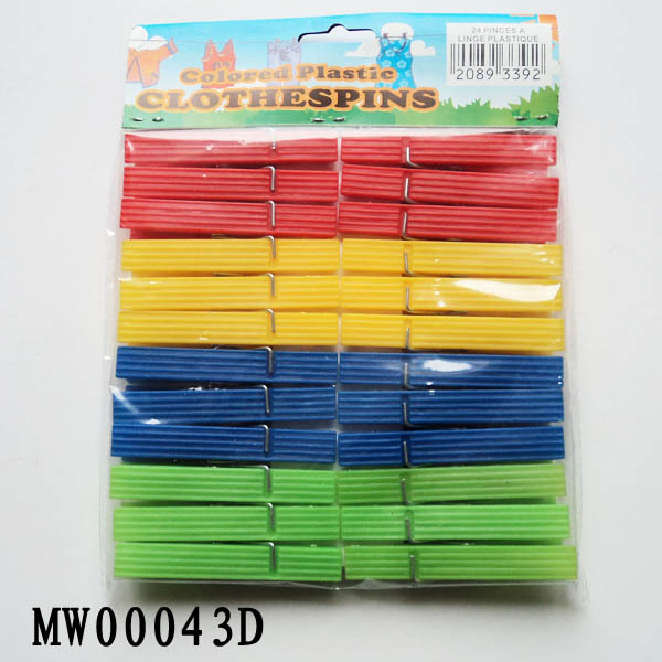 24PCS PLASTIC CLOTHES PEGS with PE SHRINK style 10