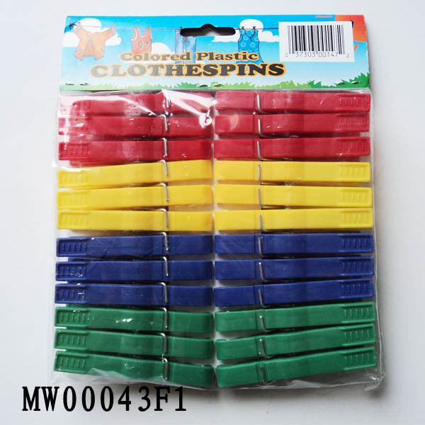 24PCS PLASTIC CLOTHES PEGS with PE SHRINK style 21