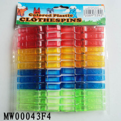 24PCS PLASTIC CLOTHES PEGS with PE SHRINK style 24