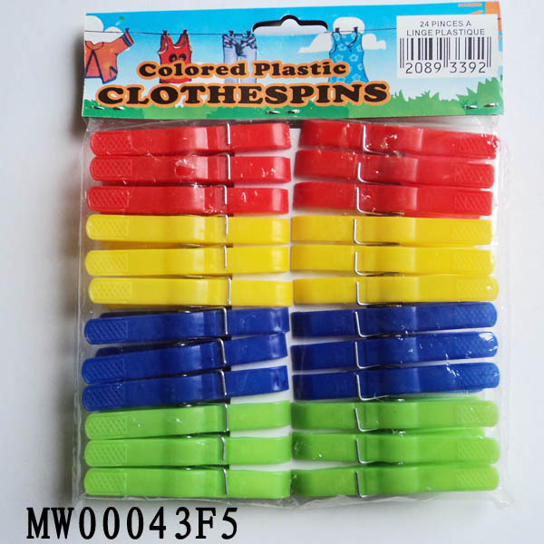 24PCS PLASTIC CLOTHES PEGS with PE SHRINK style 25
