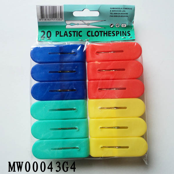 12PCS PLASTIC CLOTHES PEGS with PE SHRINK
