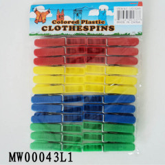 24PCS PLASTIC CLOTHES PEGS with PE SHRINK style 46