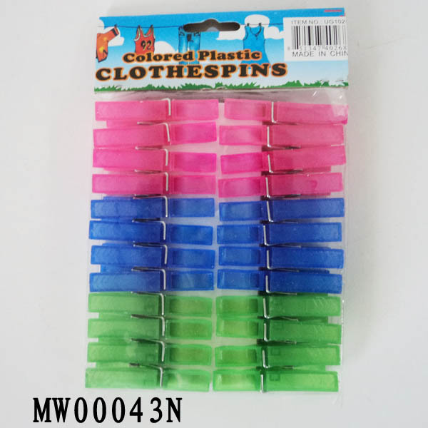 24PCS PLASTIC CLOTHES PEGS with PE SHRINK style 47
