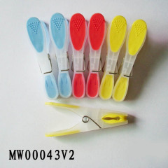 12PCS PLASTIC CLOTHES PEGS with 0PP with HEADCARD style 3