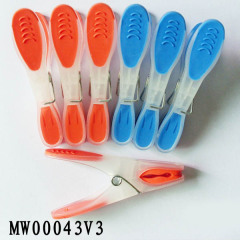12PCS PLASTIC CLOTHES PEGS with 0PP with HEADCARD style 4