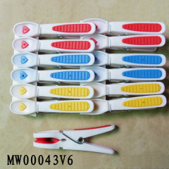 12PCS PLASTIC CLOTHES PEGS with 0PP with HEADCARD style 7