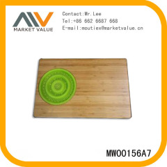 RECTANGLE BAMBOO CUTTING BOARD with SILICONE SP