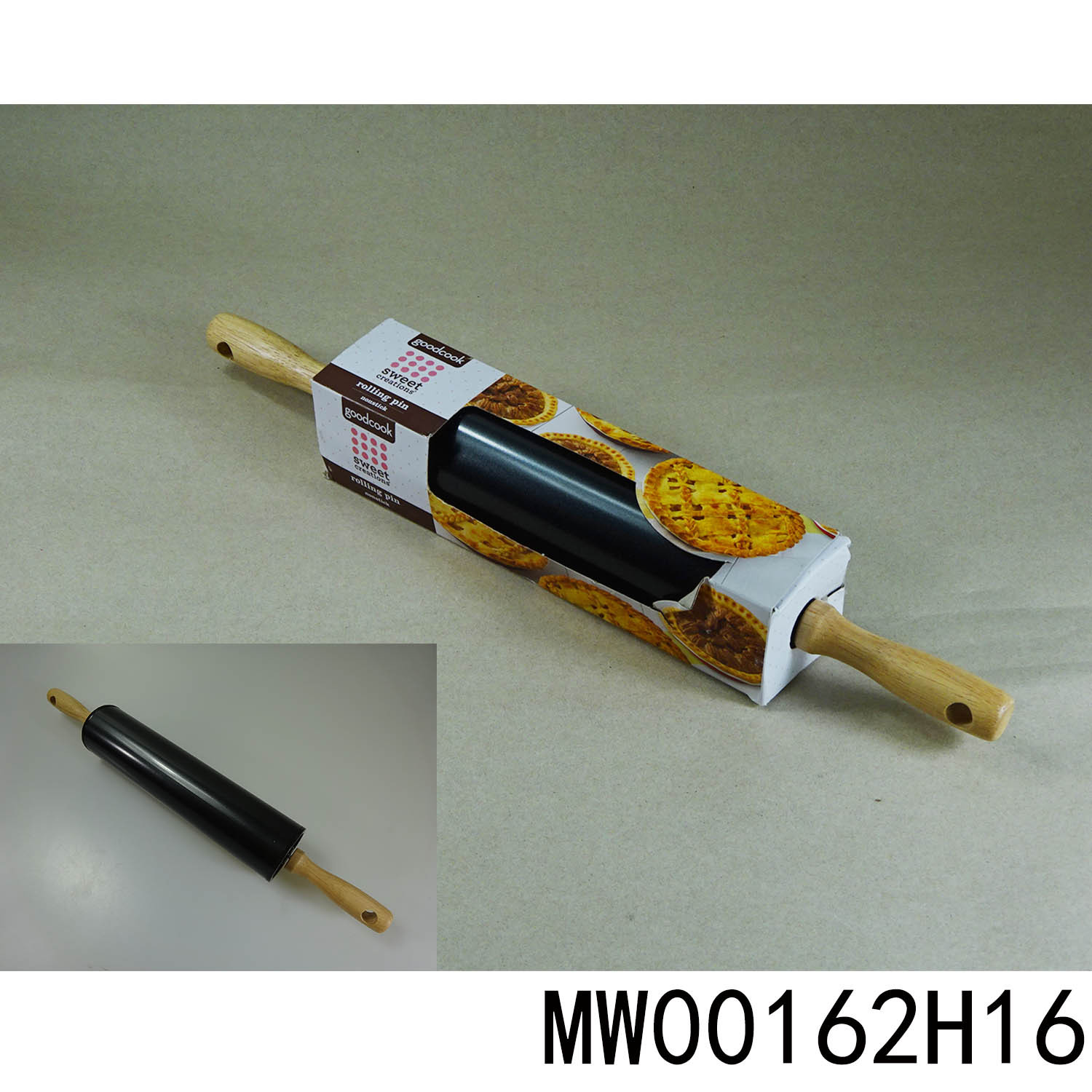ROLLING PIN with WOODEN Handle Window Box