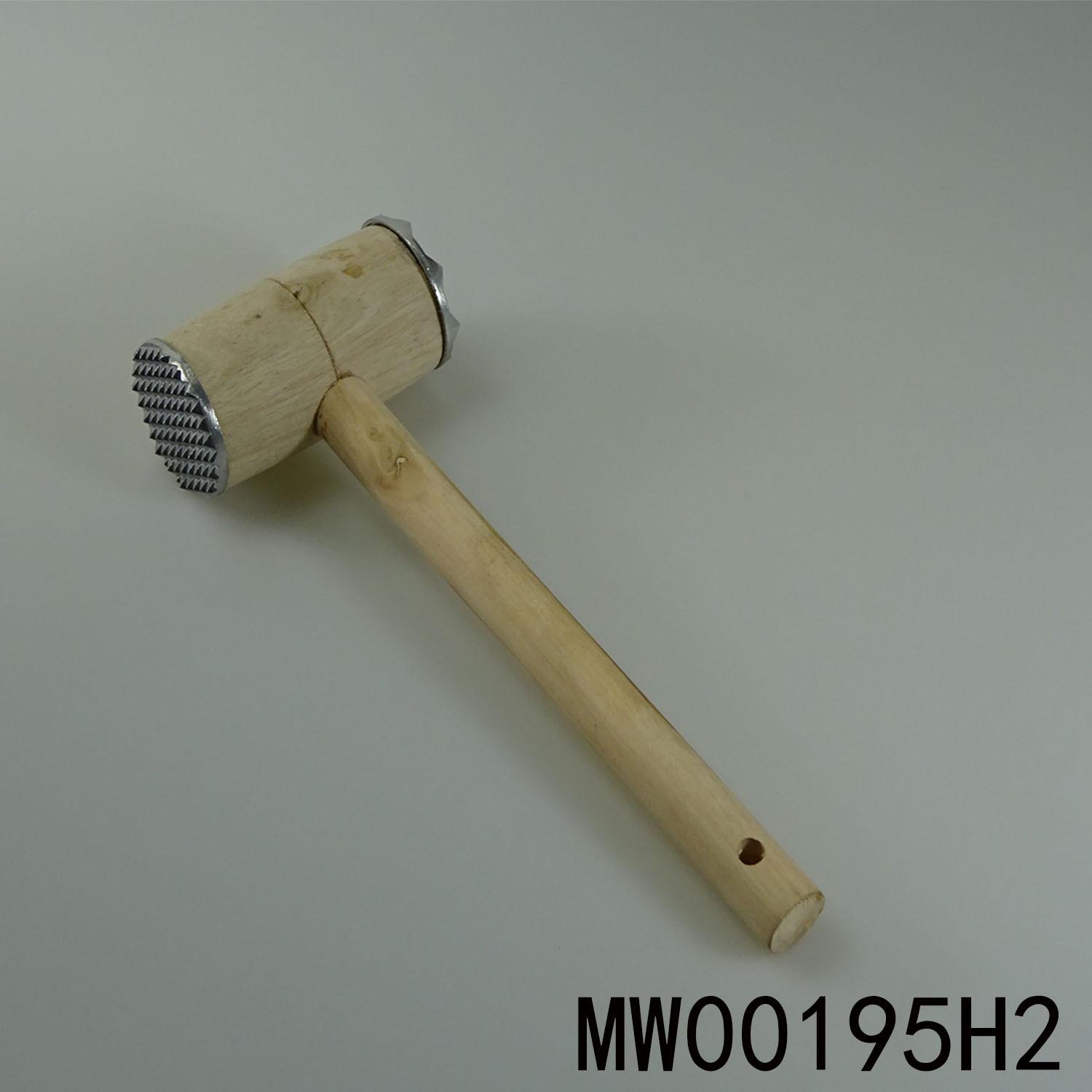 WOODEN BOTH SIDE MEAT HAMMER TAG