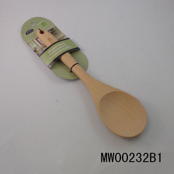 12.5in BEECH WOODEN SPOON TC