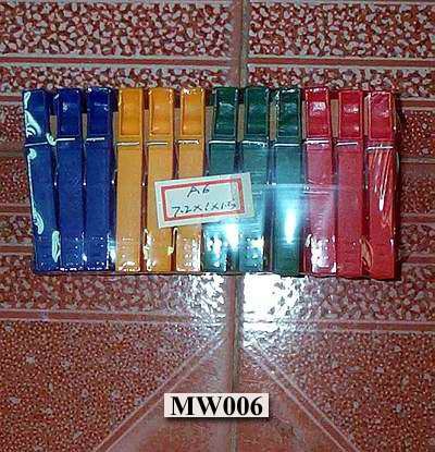 12PCS PLASTIC CLOTHES PEGS SHRINK A6