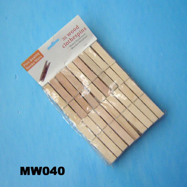 36PCS WOODEN JUMBO CLOTH PEGS style 2