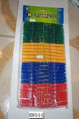 50PCS PLASTIC CLOTHES PEGS SHRINK with HANG CARD