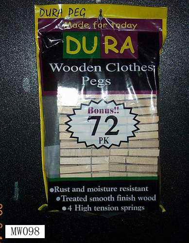CLOTHPIN WOODEN 72 SET