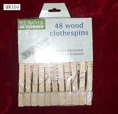 48 PC WOODCOTHES-PINS SHRINK-WRAP