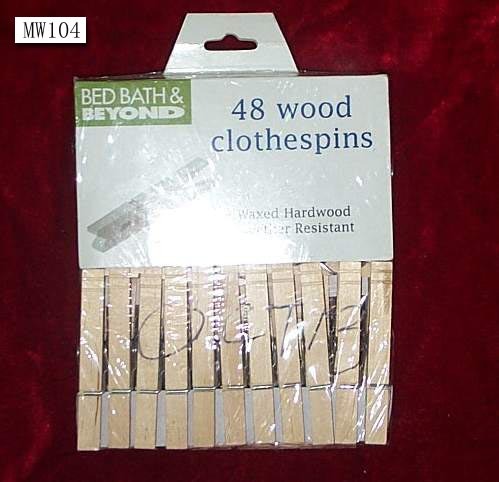 48 PC WOODCOTHES-PINS SHRINK-WRAP