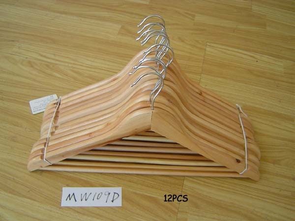 12PCS WOODEN CLOTHING HANGER
