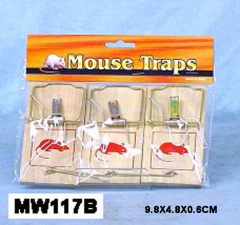 WOODEN 3PCS SMALL MOUSE TRAP