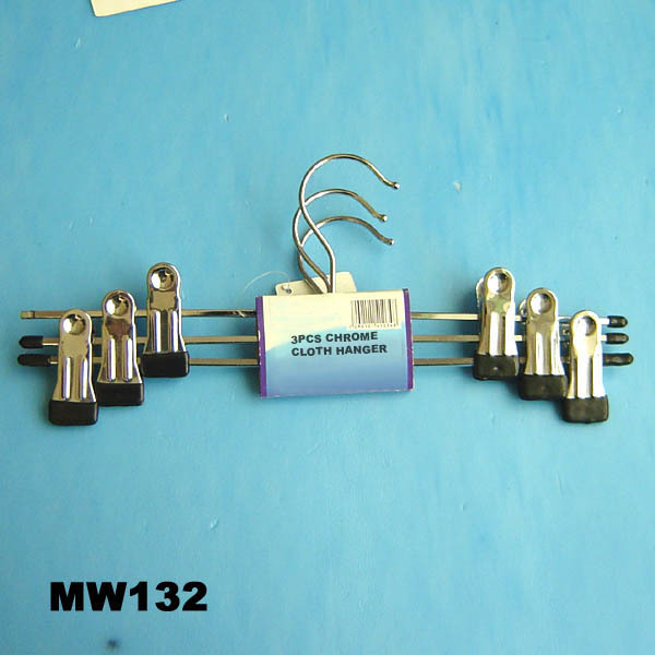 3PCS CHROME CLOTH HANGER TC