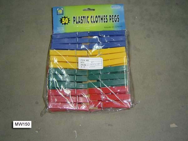 50PCS PLASTIC CLOTHES PEGS