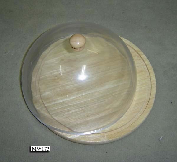 ROUNDCHEESE PLATE with COVER in BOX
