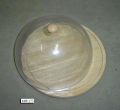 ROUNDCHEESE PLATE with COVER in BOX
