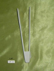 2298 8in WOODEN FOOD TONGS